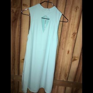 Baby blue mini dress